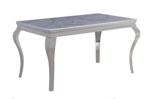 Louis WHITE Marble Dining Table 140cm by 80cm