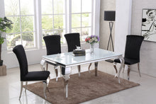Load image into Gallery viewer, Louis WHITE Glass Top Dining Table 160cm x 90cm