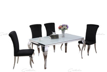 Load image into Gallery viewer, Louis WHITE Glass Top Dining Table 160cm x 90cm
