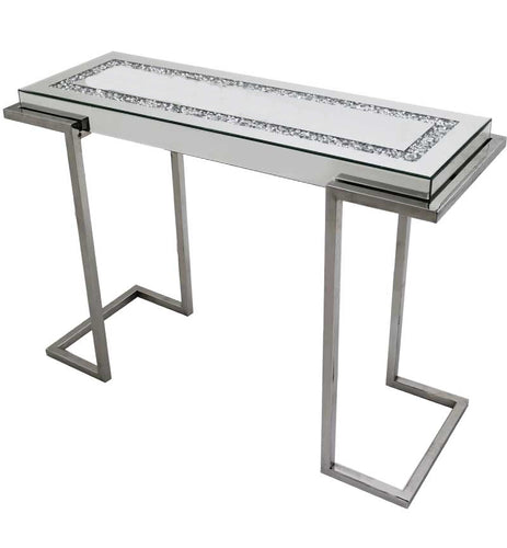 Console Table with Crushed Diamond Top