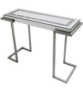 Console Table with Crushed Diamond Top