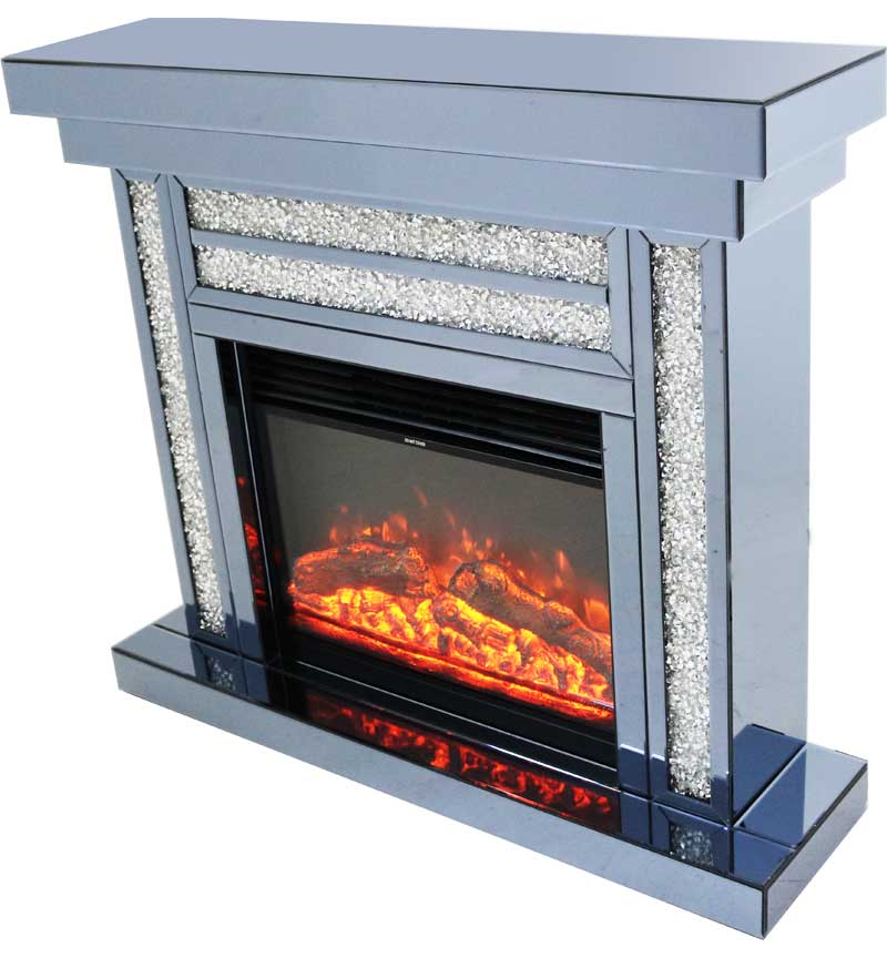 Diamond tv stand discount with fireplace