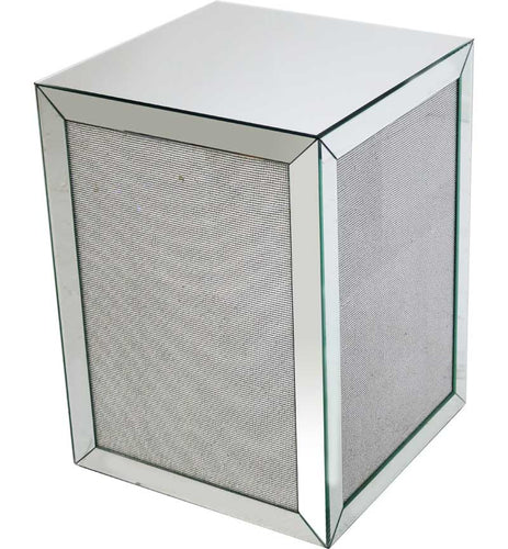 Glitz And Glamour Silver Mirror Telephone Side Table