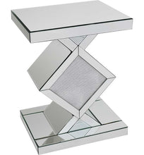 Load image into Gallery viewer, Glitz And Glamour Silver Mirror Lamp Side Table