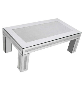 Glitz And Glamour Silver Mirror Coffee Table 110cm x 60cm