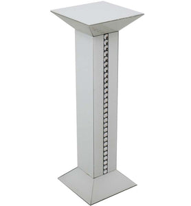 White Gloss Crystal Tall Display Unit