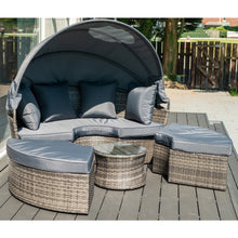 Load image into Gallery viewer, Mykonos Rattan Day Bed Sun Lounger &amp; Table Set