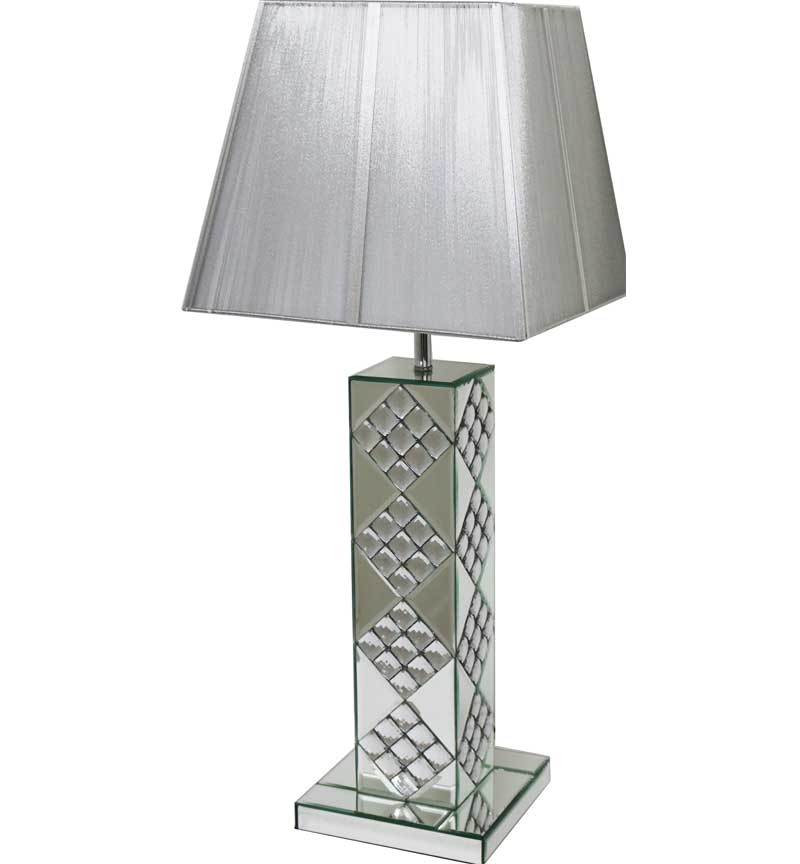 Silver Square Table Lamp