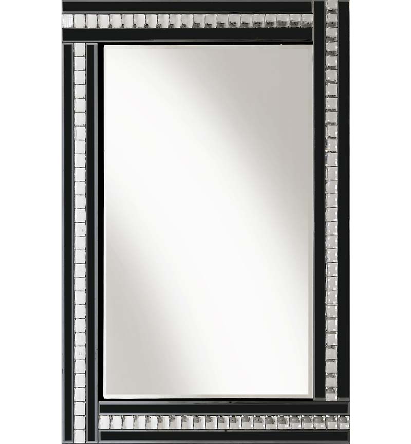 Classic Triple Bar Mirror Black 120x80
