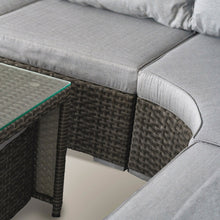 Load image into Gallery viewer, California Large Corner Sofa, Square Coffee Table with 4 Stools in Grey