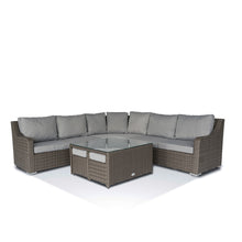 Load image into Gallery viewer, California Large Corner Sofa, Square Coffee Table with 4 Stools in Grey