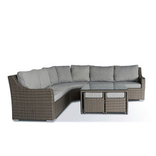 Load image into Gallery viewer, California Large Corner Sofa, Square Coffee Table with 4 Stools in Grey