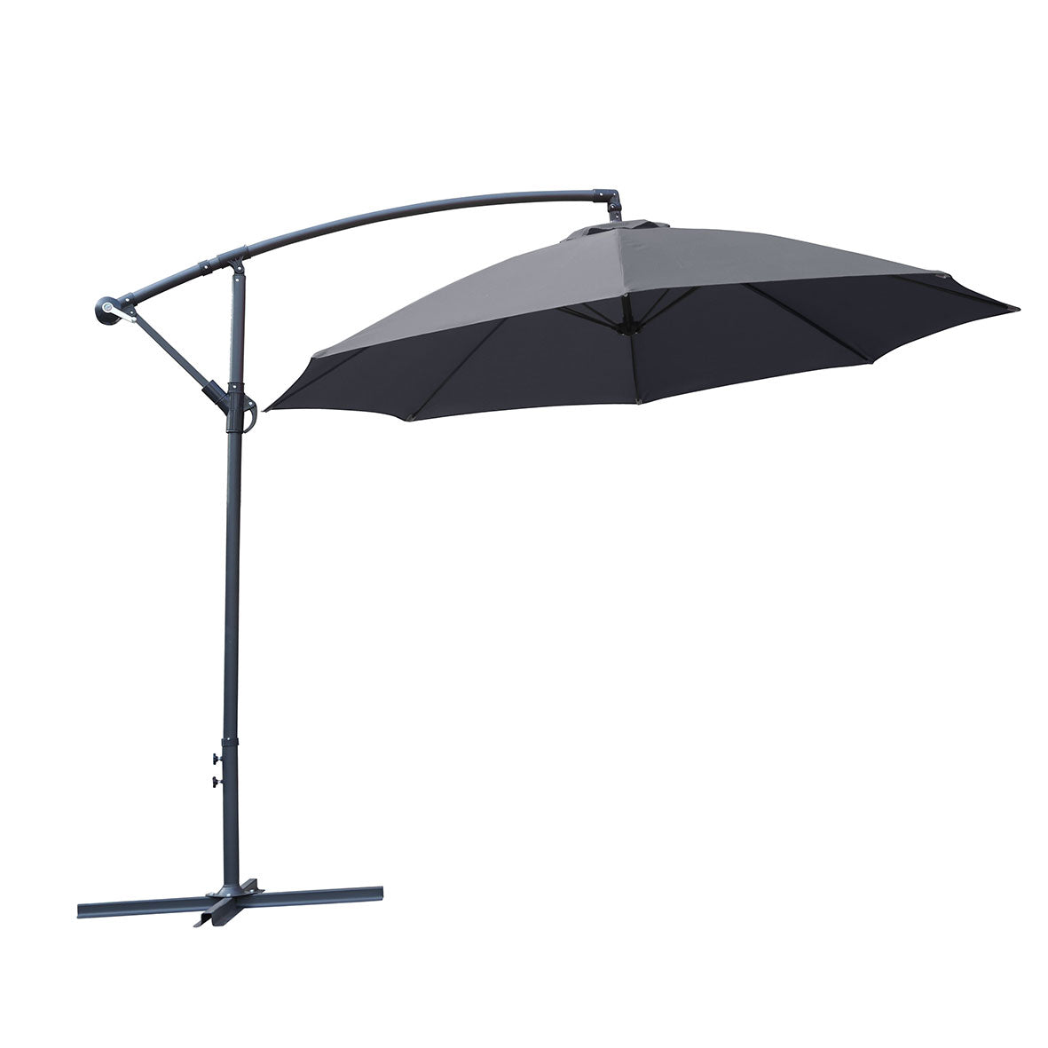Umbrella Cantilever Parasol with 8 Ribs in Grey