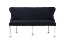 Load image into Gallery viewer, Valentina Black Velvet Lion Knocker Bench