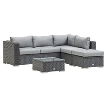 Load image into Gallery viewer, SAINT LUCIA CORNER SOFA SET (GREY)