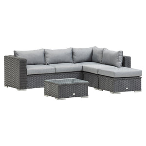 SAINT LUCIA CORNER SOFA SET (GREY)