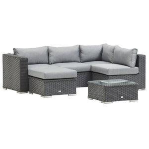 SAINT LUCIA CORNER SOFA SET (GREY)