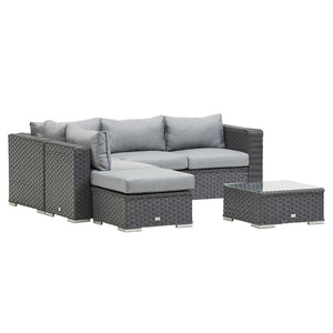 SAINT LUCIA CORNER SOFA SET (GREY)