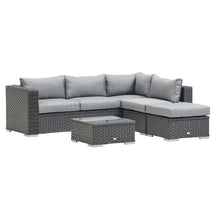 Load image into Gallery viewer, SAINT LUCIA CORNER SOFA SET (GREY)