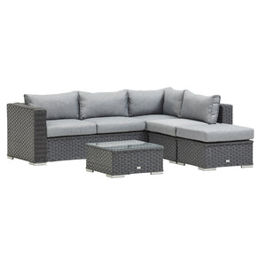 SAINT LUCIA CORNER SOFA SET (GREY)