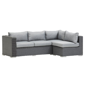 SAINT LUCIA CORNER SOFA SET (GREY)