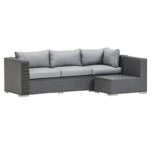 SAINT LUCIA CORNER SOFA SET (GREY)