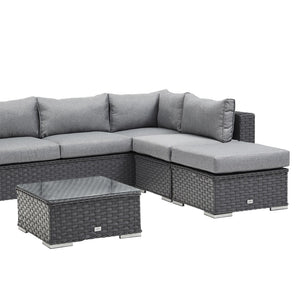 SAINT LUCIA CORNER SOFA SET (GREY)