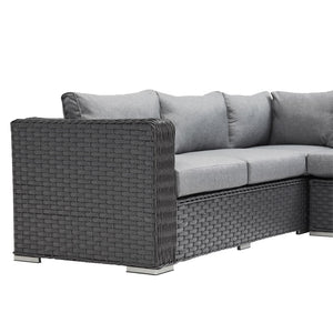 SAINT LUCIA CORNER SOFA SET (GREY)