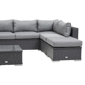 SAINT LUCIA CORNER SOFA SET (GREY)