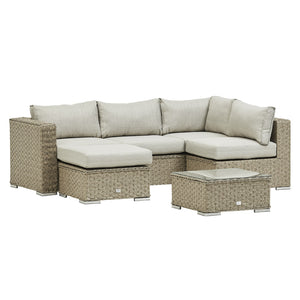 SAINT LUCIA CORNER SOFA SET (NATURAL)