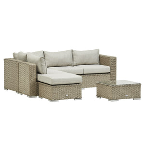 SAINT LUCIA CORNER SOFA SET (NATURAL)