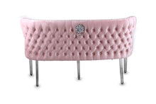 Load image into Gallery viewer, Valentina Pink Velvet Lion Knocker Bench
