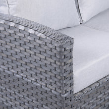 Load image into Gallery viewer, Miami Corner Rattan Sofa Dining Set In Grey