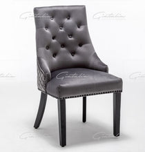 Load image into Gallery viewer, Dark Grey French Velvet Dining Chair