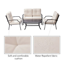 Load image into Gallery viewer, 4 Piece Patio Conversation Sofa Set