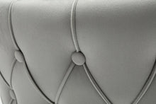 Load image into Gallery viewer, Camilla Light Grey French Plush Tufted Winged Velvet Dining Chair