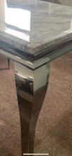 Load image into Gallery viewer, Louis Grey Marble &amp; Stainless Steel Console Table 140cm x 40cm x 75cm