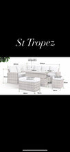 Load image into Gallery viewer, St Tropez Rattan High Back Corner Sofa With Rising Dining Table Set In Brown