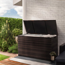 Load image into Gallery viewer, Wicker 154 Gallon Patio Storage Chest, Brown