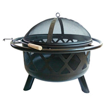 Load image into Gallery viewer, Outdoor 30 Inch Round Steel Wood Burning Fire Pit