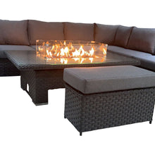 Load image into Gallery viewer, JAMAICA CORNER RISING DINING SET WITH FIRE PIT