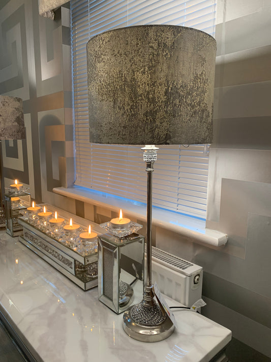 Table Lamp With Grey Marble Shade