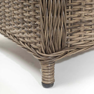 Kensington Brown Rattan Corner Sofa Garden Set With Rising Coffee To Dining Table