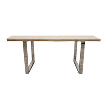 Load image into Gallery viewer, Halo 1.8 Dining Table Solid Light Pine wood with Chrome Metal Legs