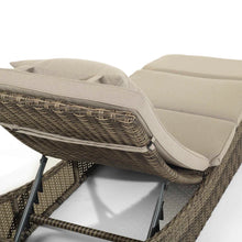 Load image into Gallery viewer, Kensington Set of 2 Sun Loungers with Side Table in Brown Rattan