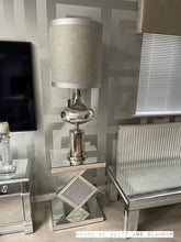 Load image into Gallery viewer, Glitz And Glamour Silver Mirror Lamp Side Table