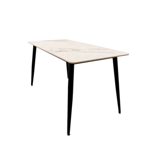 Trojan 1.4 Black Dining Table with Sintered Stone Top