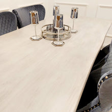 Load image into Gallery viewer, Halo 1.8 Dining Table Solid Light Pine wood with Chrome Metal Legs