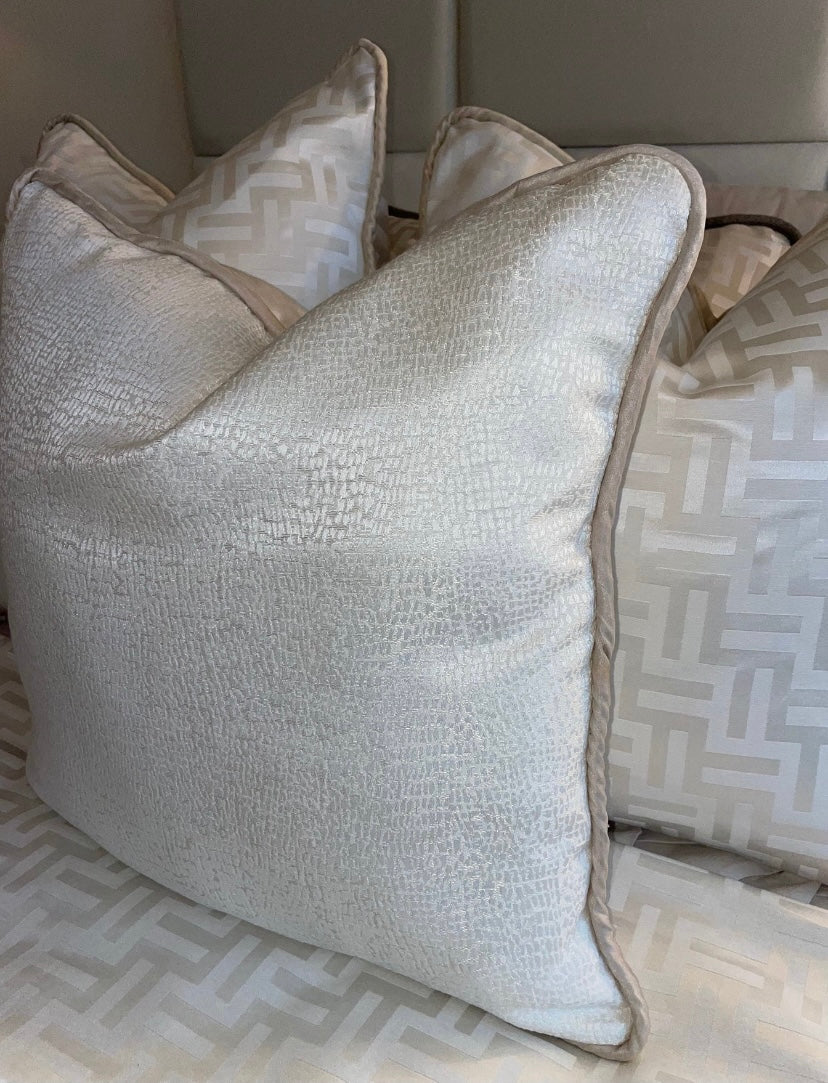 Rome Cushion in Ivory