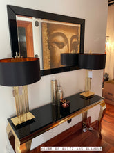 Load image into Gallery viewer, Vienna 77cm Gold Table Lamp With Black Faux Silk Shade